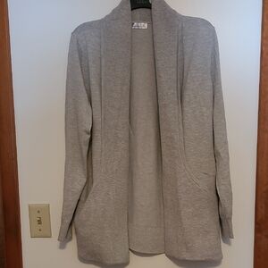NWT 89th & Madison Soft Heather Gray Shawl Collar Cardigan Sweater SZ L